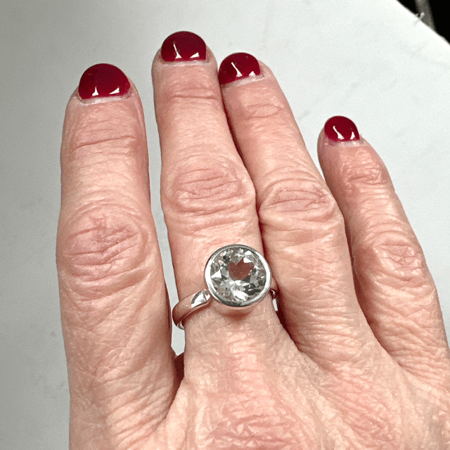 White Topaz Statement Ring