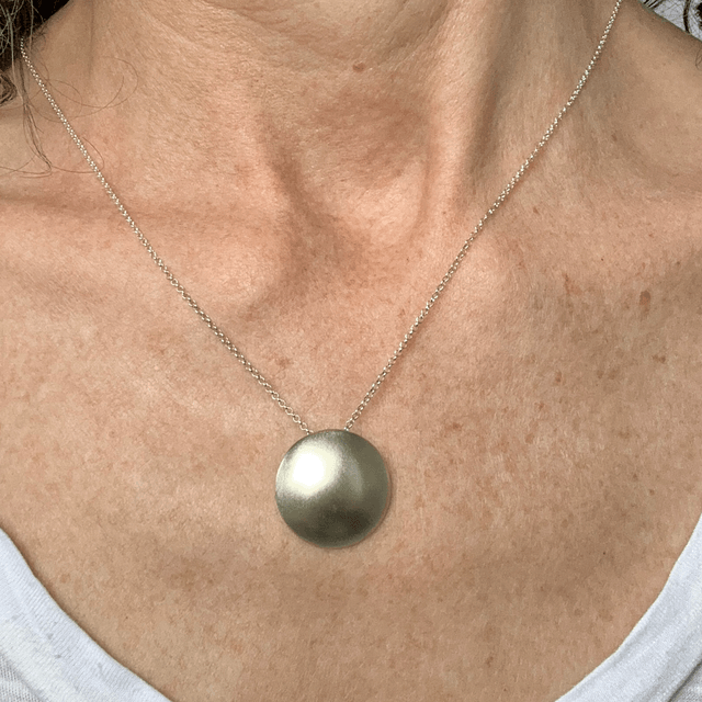 Full Moon Silver Pendant 