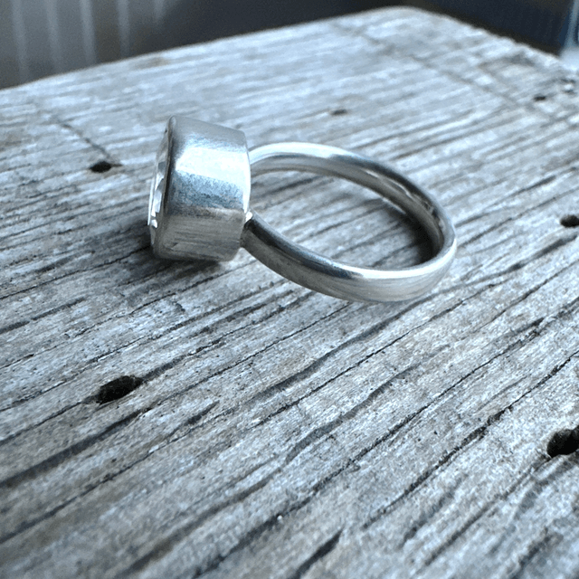 White Topaz Statement Ring