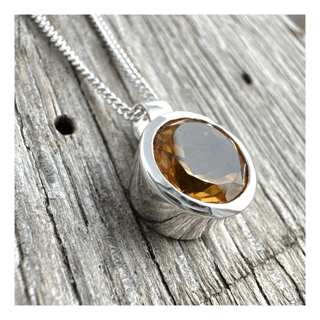 Citrine Solitaire Pendant 