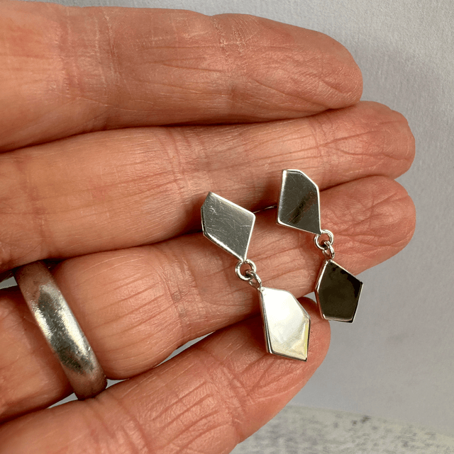 Double Fragments Stud Earrings 