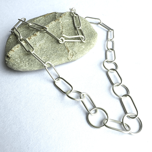 Handmade Silver Paperclip Chain