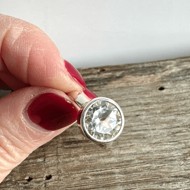 White Topaz Statement Ring