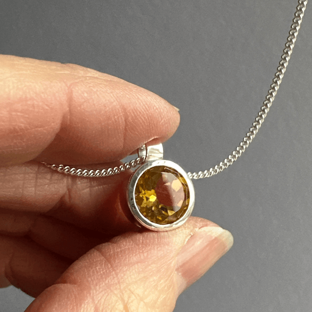 Citrine Solitaire Pendant 