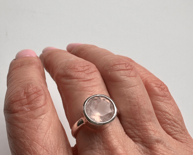 Rose Quartz Statement Ring 