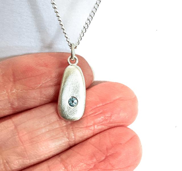 Frosted Silver Birthstone Nuggets 