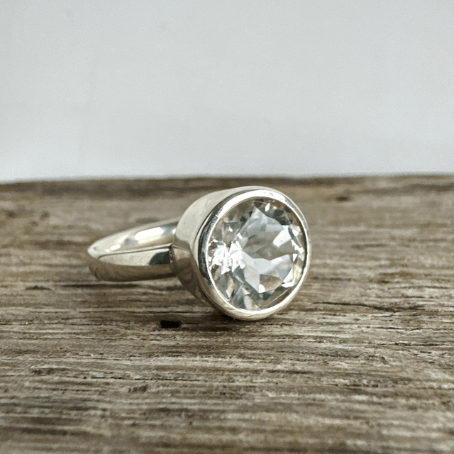 White Topaz Statement Ring