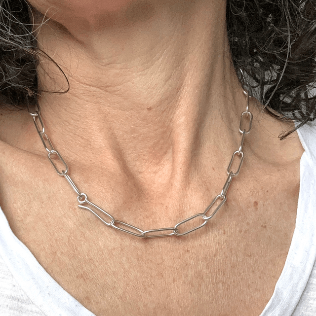 Handmade Silver Paperclip Chain