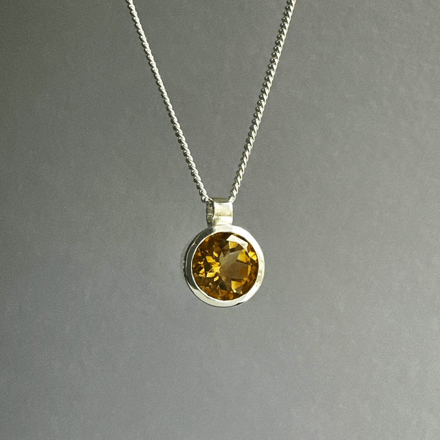 Citrine Solitaire Pendant 