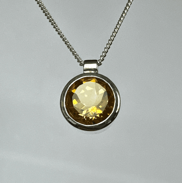 Citrine Solitaire Pendant 